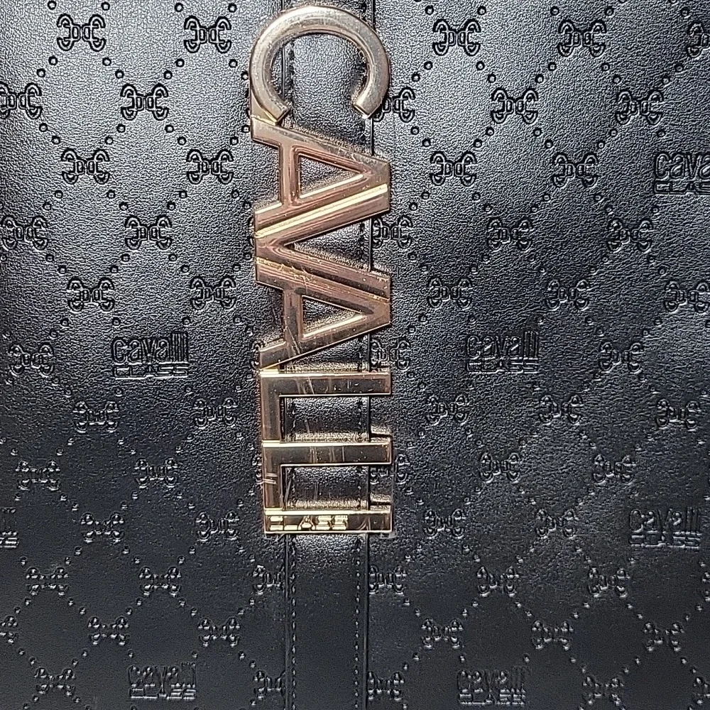 Cavali Tote Bag Large Black‎ Embossed NWT
